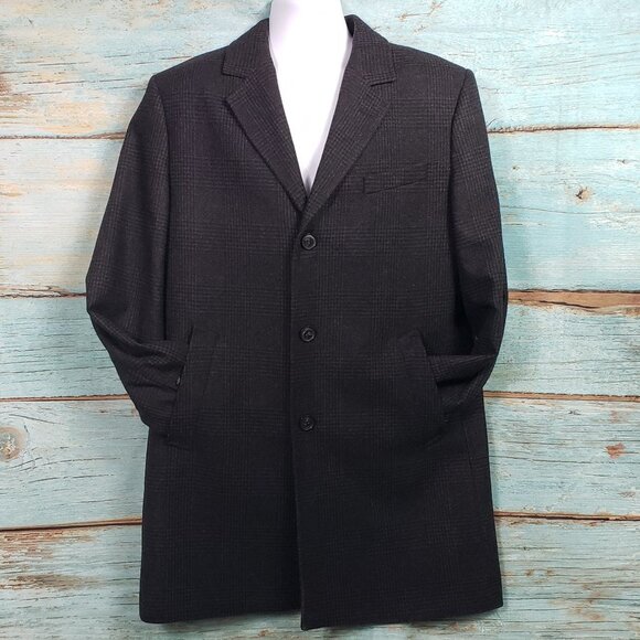 BAUMLER Malcom Modern Fit Wool Gray Trench Coat 52 - Picture 3 of 13
